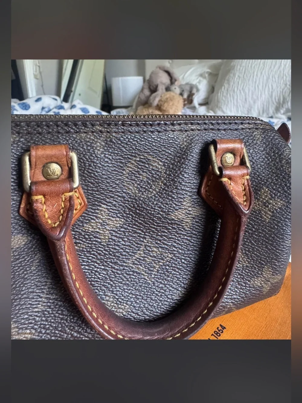 Louis Vuitton Dark Brown Monogram Mini Nano Speedy Vintage